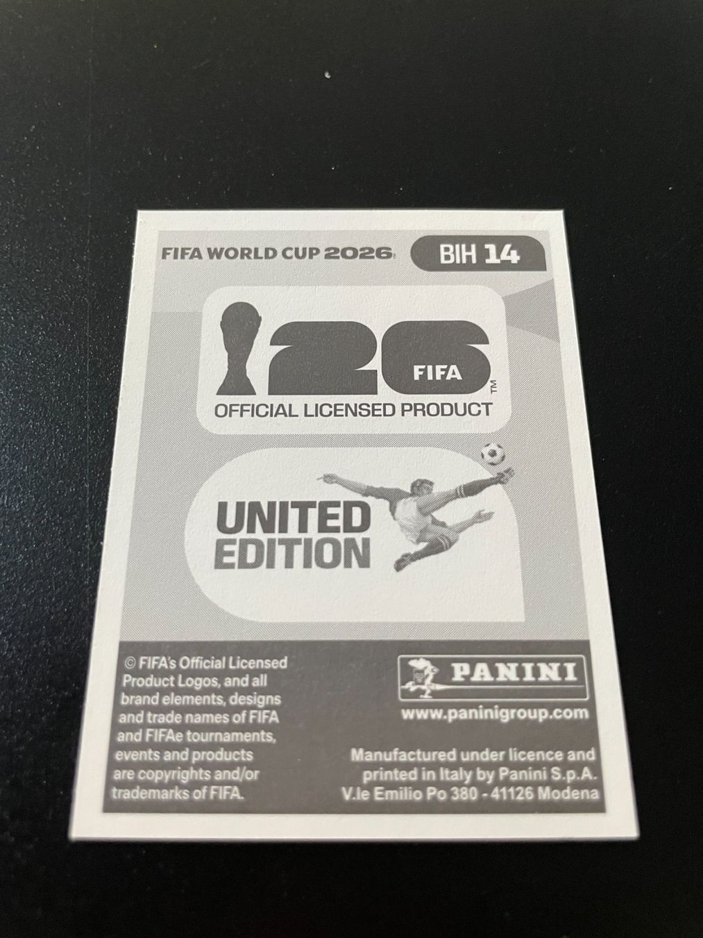 Panini Sammelbilder & Trading cards: FIFA WM 2026 Sticker BIH 14 – Gebraucht aus Fahrwangen von Venez 1