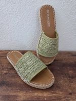 Sommerliche Pantoletten in Grün, Grösse 37, neuwertig