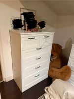 Grande commode blanche 5 tiroirs — style moderne