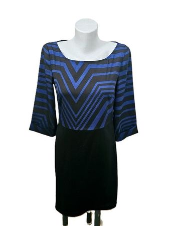 elegantes Kleid Büro oder Ausgang Gr. 38 neuw. schwarz blau
