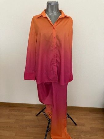 Ensemble d'été dégradé rose-orange, taille M, comme neuf!