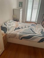 Grand lit avec rangement NORDLI
