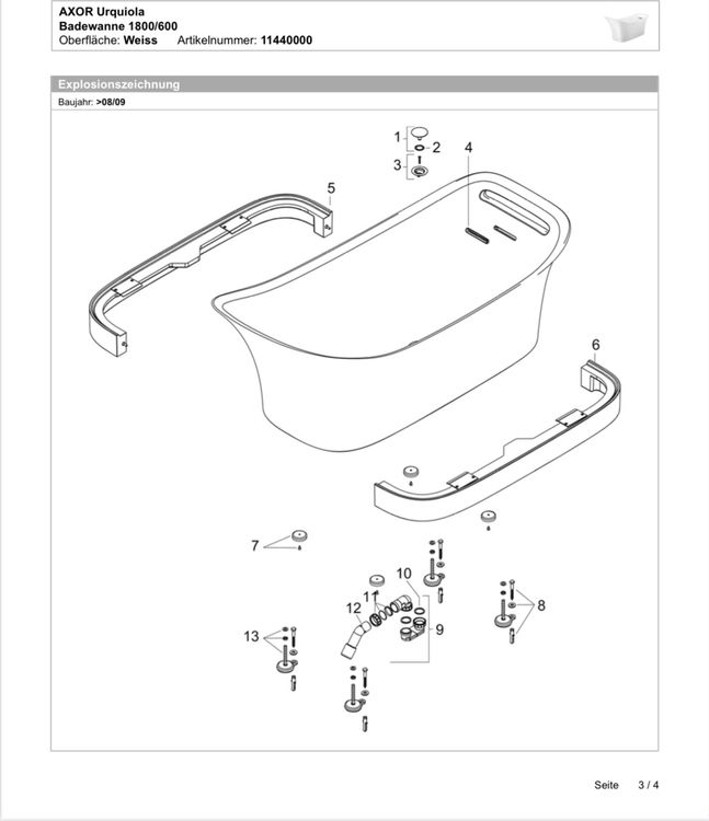Axor Badewanne Urquiola ( Listenpreis 9533.-) 7