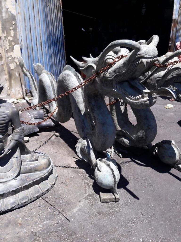 Sculture & Statue: Skulptur Drache Bronze Figur Drachen Statue dragon bronce – Nuovo e nell'imballaggio originale da Daisendorf venduto da Wohn-Kult 2