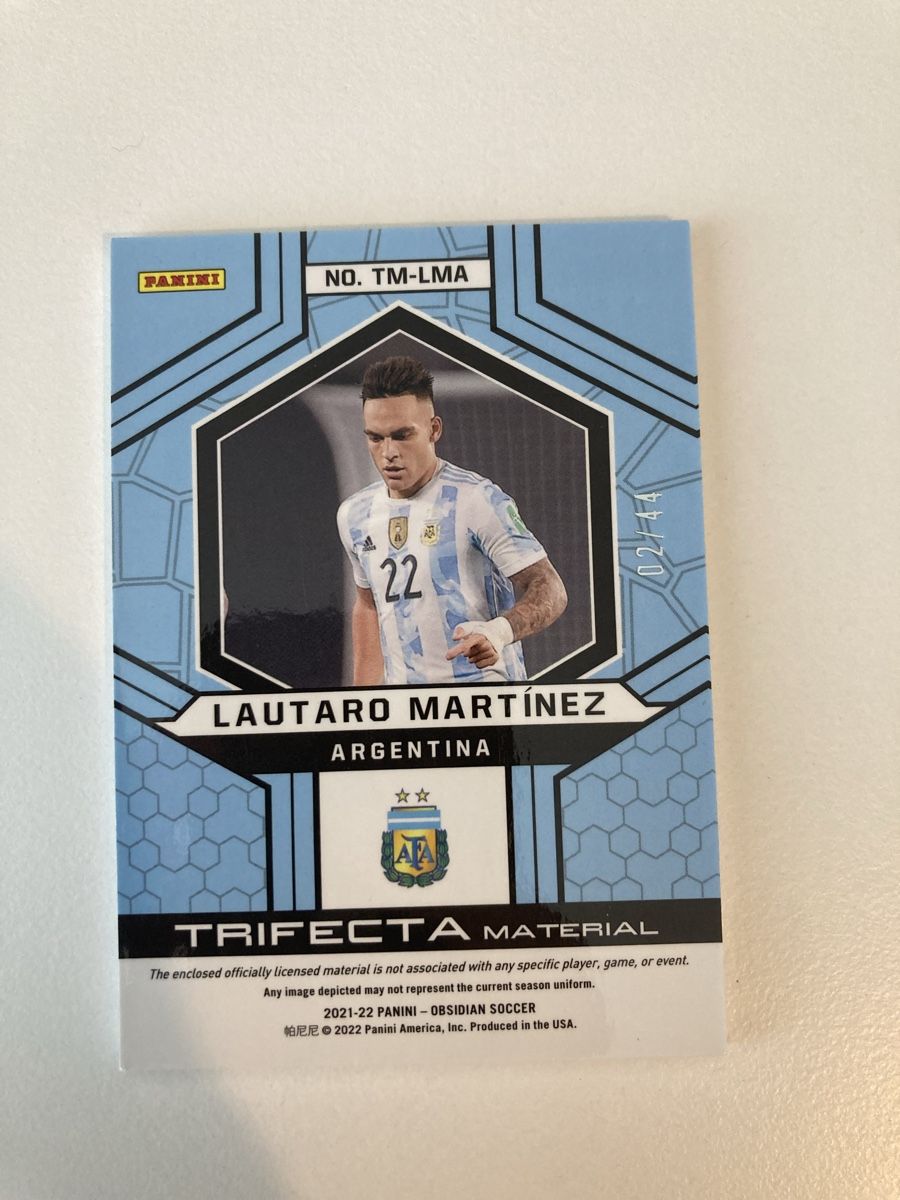 Panini Carte collezionabili: Lautaro Martinez 2/44 Panini Obsidian 2021-22 – Nuovo (secondo la descrizione) da Wohlen AG venduto da Liridon22 1