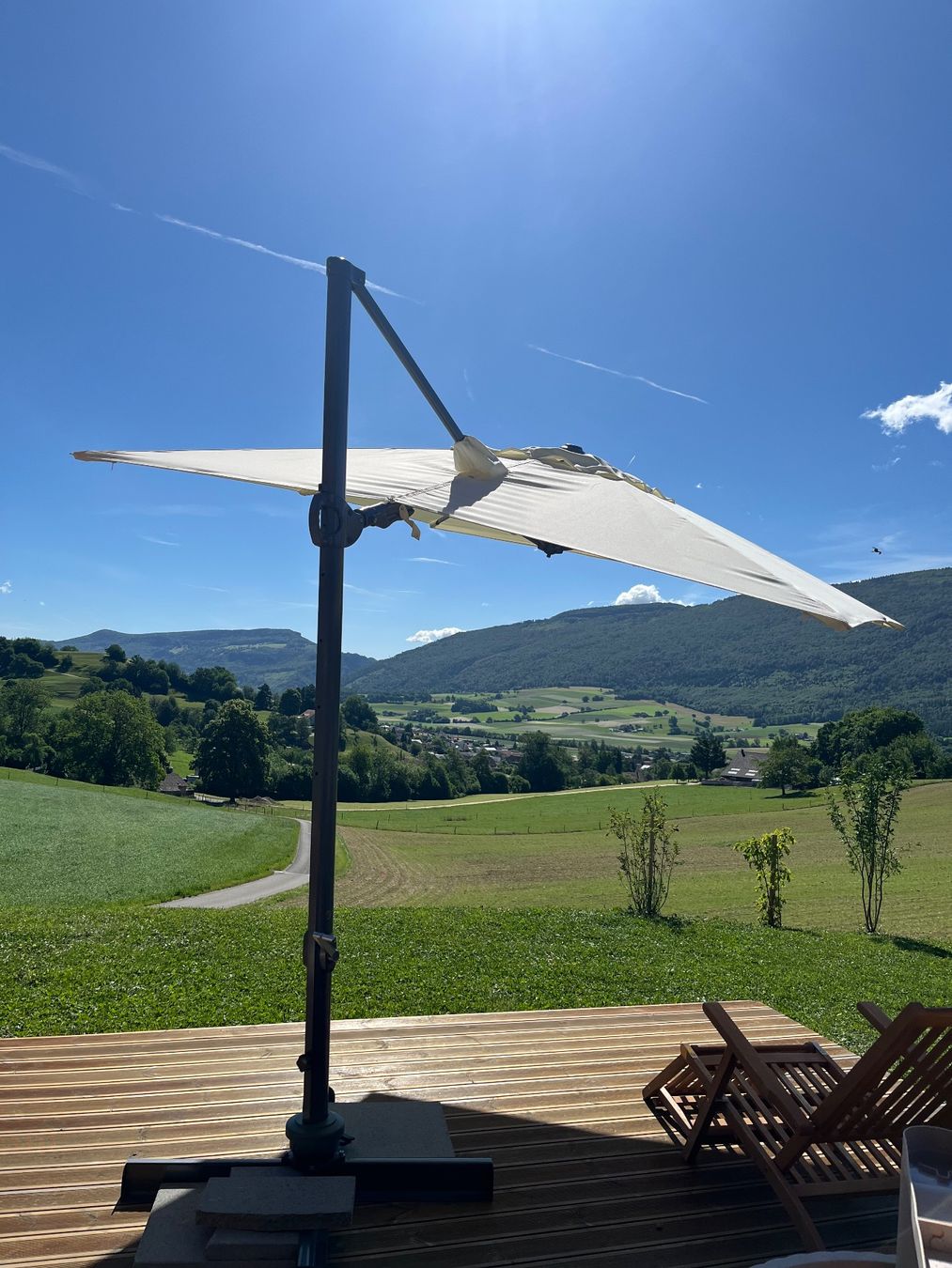 Parasols: Ampelschirm 4-eckig 300×300cm – D'occasion à Matzendorf par m.u.e.