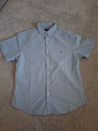 Chemise Polo Ralph Lauren bleu manches courtes taille L