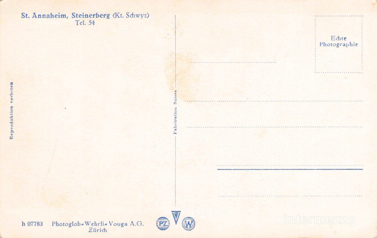 Cartoline postali: Steinerberg SZ // ca. 1930 St. Annaheim – Usato da Basel venduto da intermezzo12 1