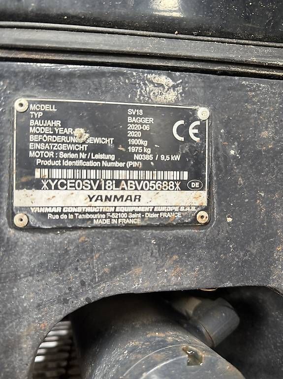Escavatori: Yanmar SV18 swiss edition – Usato da Horgen venduto da 11sh 3