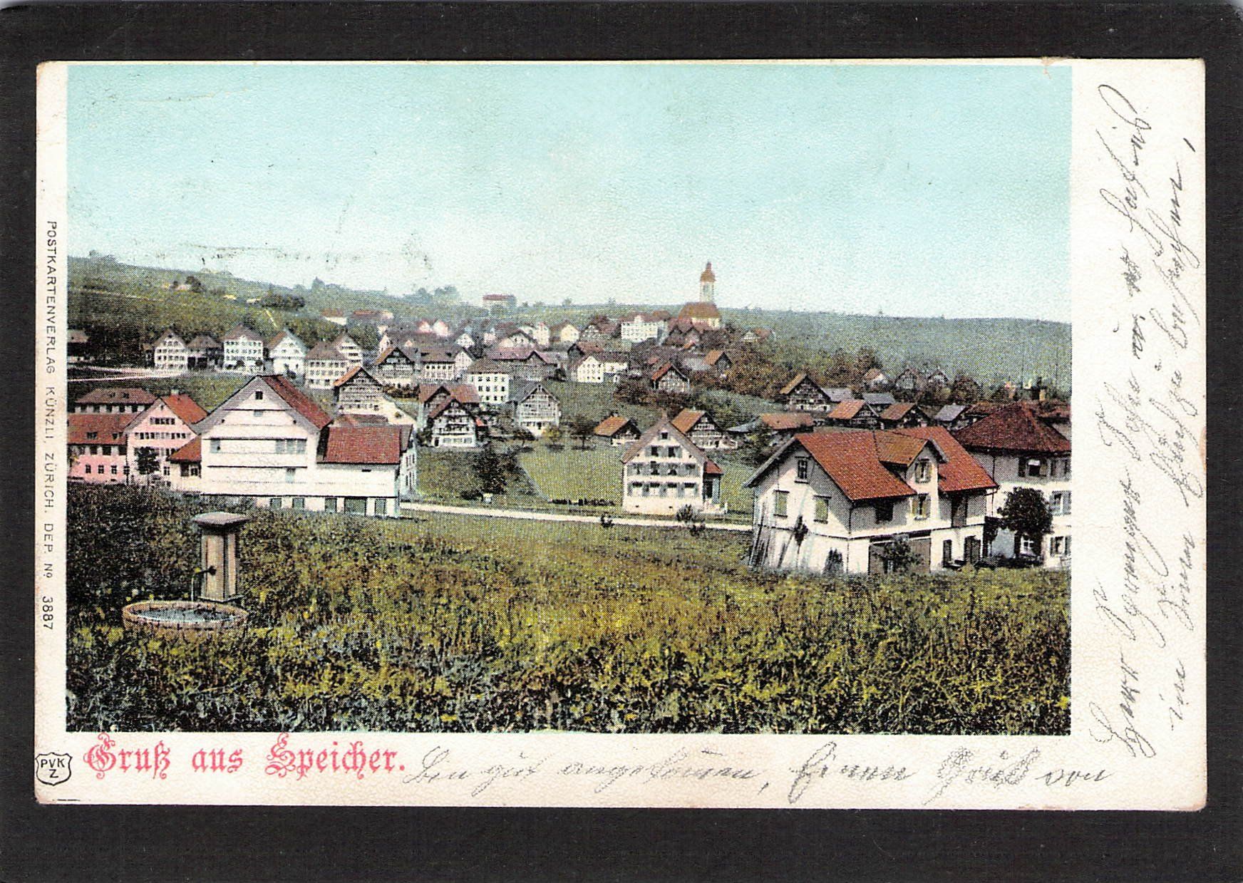 Ansichtskarten: #Gruss aus Speicher AR , gel. 1901 – Gebraucht aus Reichenburg von Pipo-67
