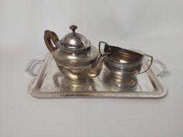 Antik Teeservice versilbert