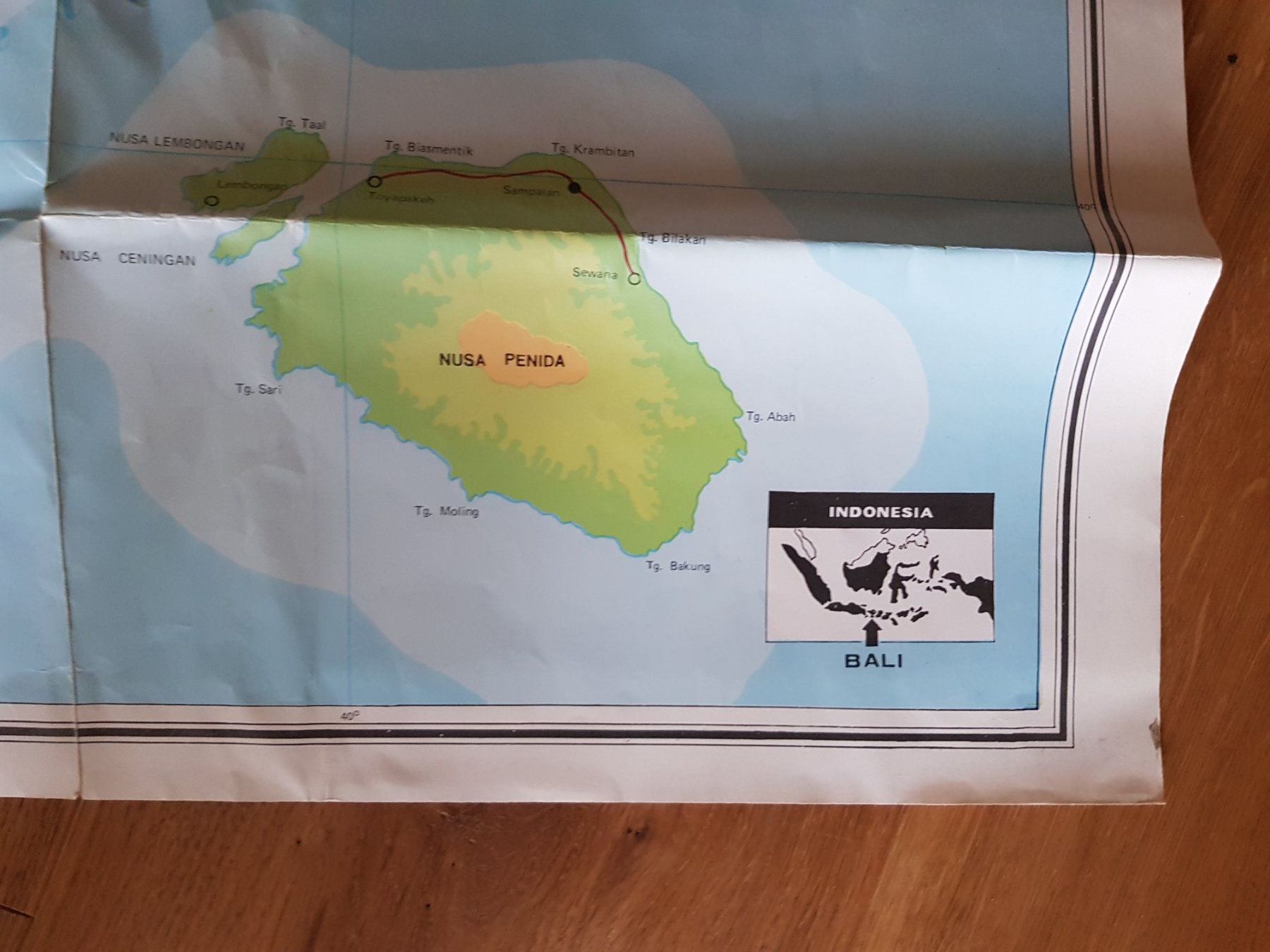 Landkarten & Atlanten: Land Karte 1981 Propinsi Bali – Gebraucht aus Walterswil BE von Lonitti 2
