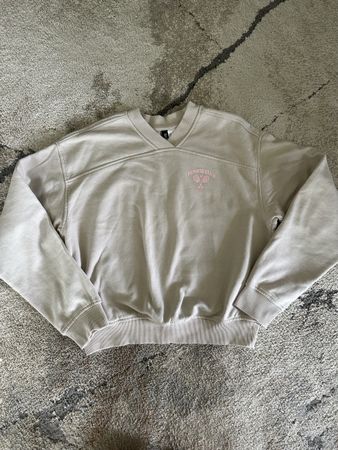 H&M Sweater Beige V-Neck Size S 