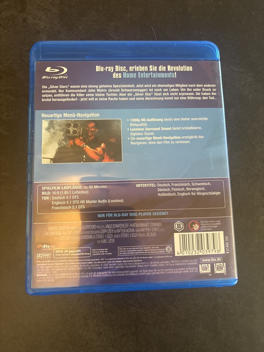 Tutti i DVDs: Phantom Kommando - Arnold Schwarzenegger Blu-Ray Film – Nuovo (secondo la descrizione) da Ruswil venduto da Slivio_ 1