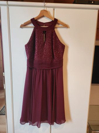 Festliches Kleid, bordeauxrot, Grösse 38 - Top Zustand!