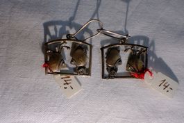 Silber 925 Fische Ohrhänger/Anstecker im Paar