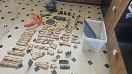 Holzeisenbahn Set Lidl Playtive +1  BRIO - 2 elektrische USB