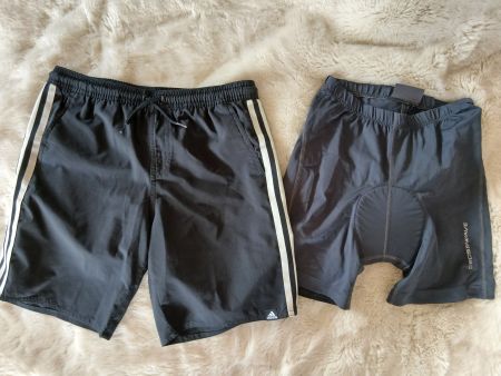 1x Adidas Shorts, 1x Velohose Crosswave, Grösse 152