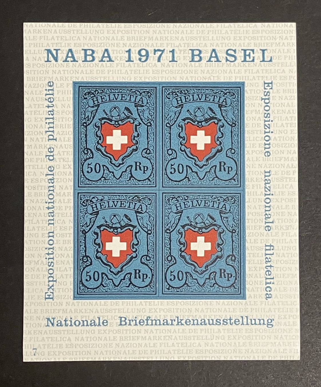 Tutti i francobolli: NABA BLOCK BS 1971** – Nuovo (secondo la descrizione) da Oberwil BL venduto da SALOB