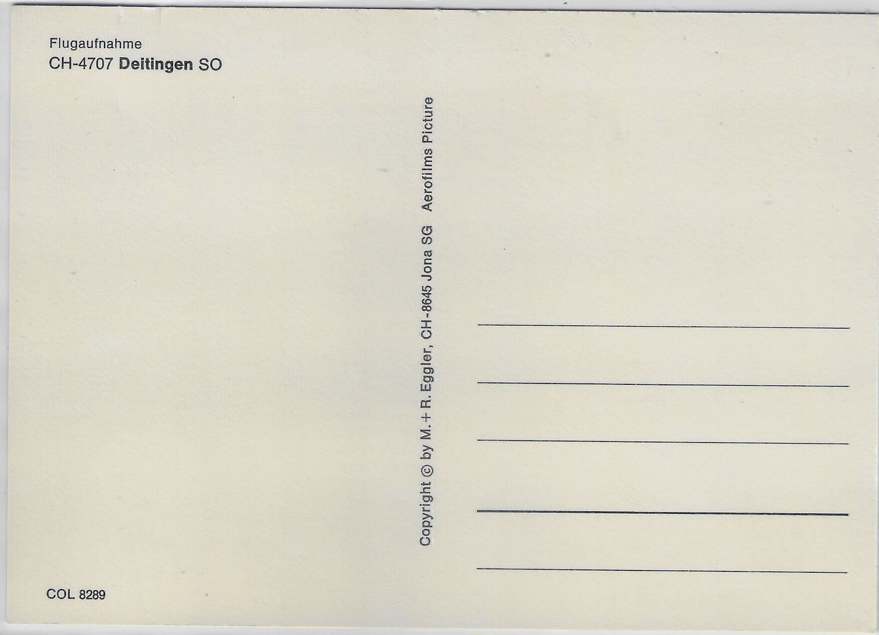 Cartes postales: Flugaufnahme Deitingen SO – Antique à Ettingen par Kartenplanet 1