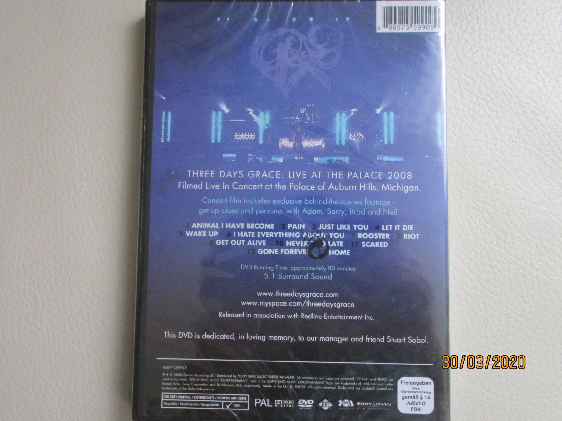 Tutti i DVDs: THREE DAYS GRACE "LIVE AT THE PALACE" – Nuovo e nell'imballaggio originale da Liestal venduto da Disc-Point 1