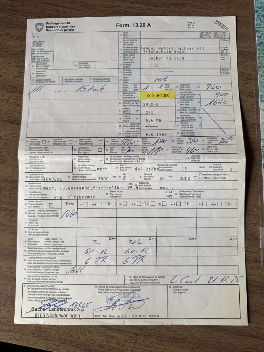 Bucher Trattori: Bucher k5 frische ab MFK – Usato da poschiavo venduto da Niko-7742 1