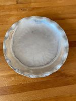 Silberne Platte, Servierplatte, Vintage, gewellt