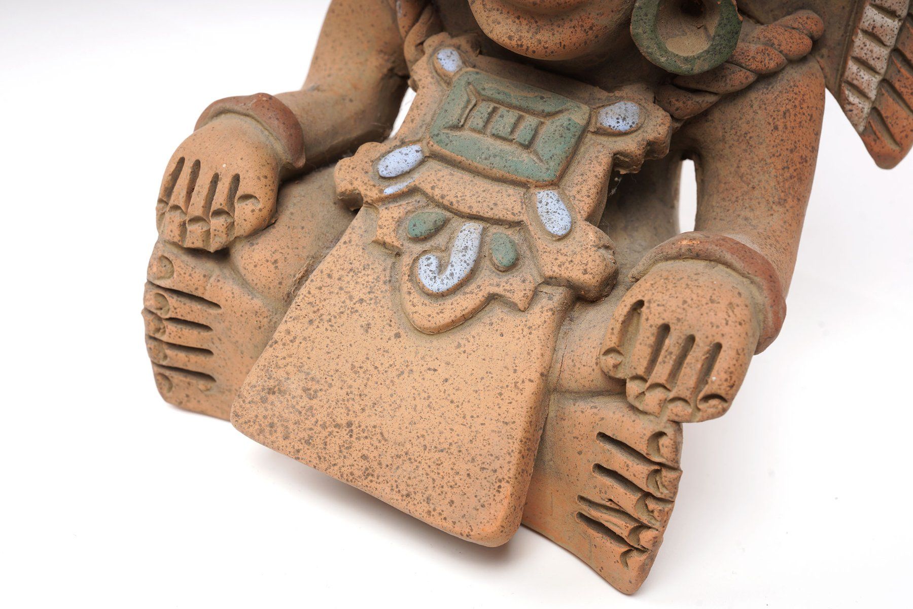 Skulpturen & Statuen: Maya Gott, grosse Keramikfigur aus Mexiko – Gebraucht aus Buochs von chicco64 5