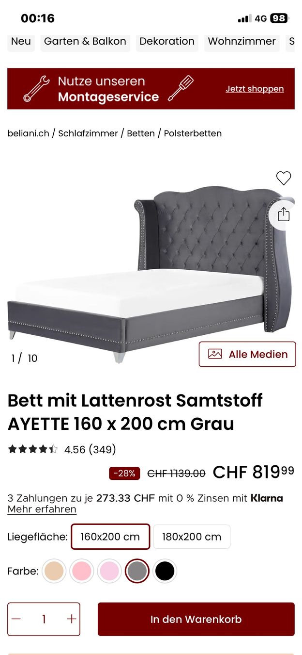 Letti: Bett  inkl. Lattenrost – Usato da Schattdorf venduto da wal_5l5t