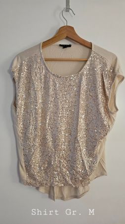 Shirt mit Pailletten Gr. M