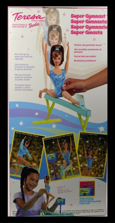 2001 Mattel Super Gymnast Barbie Gelenk Puppe Teresa Brünett Kaufen