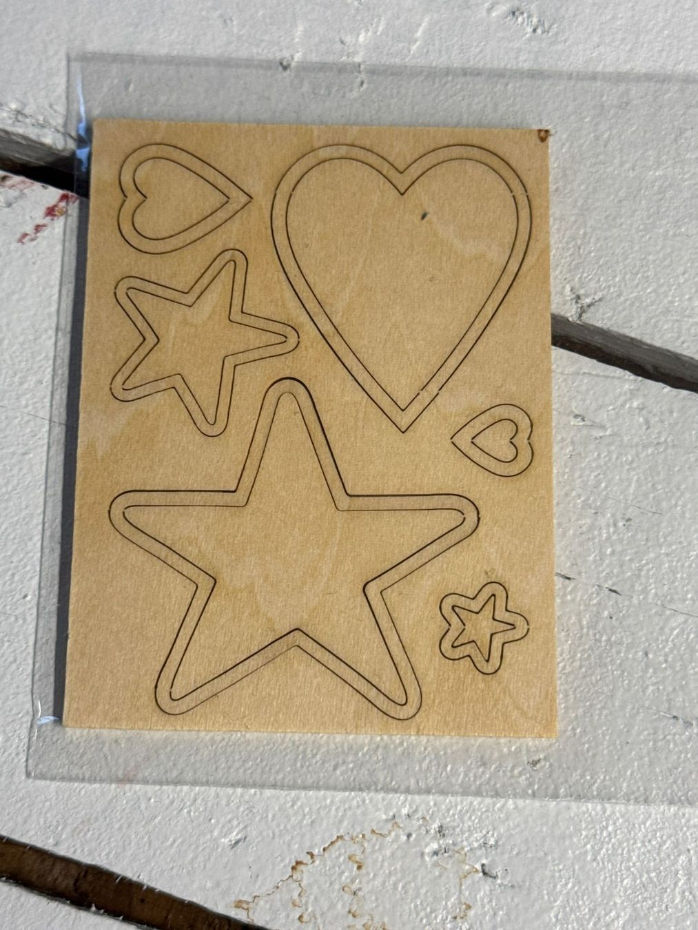 Kit bricolage: Holz-Dekoelemente "Stern und Herz" / P – Usato da Neukirch (Egnach) venduto da muolen 1