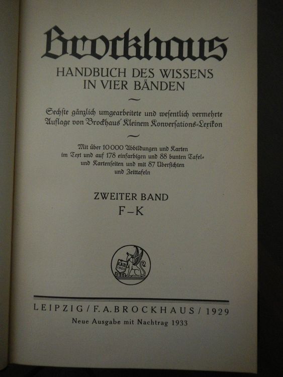 Livres: Brockhaus 1929, 3 von 4 Bänden – D'occasion à Wallisellen par Marysan8 3