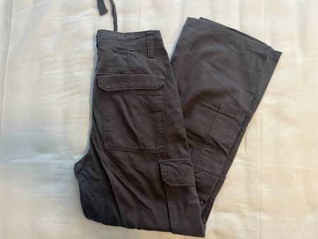 Damen Stoff Hosen Cargo "Bershka" Grösse 36 Farbe dunkelgrau