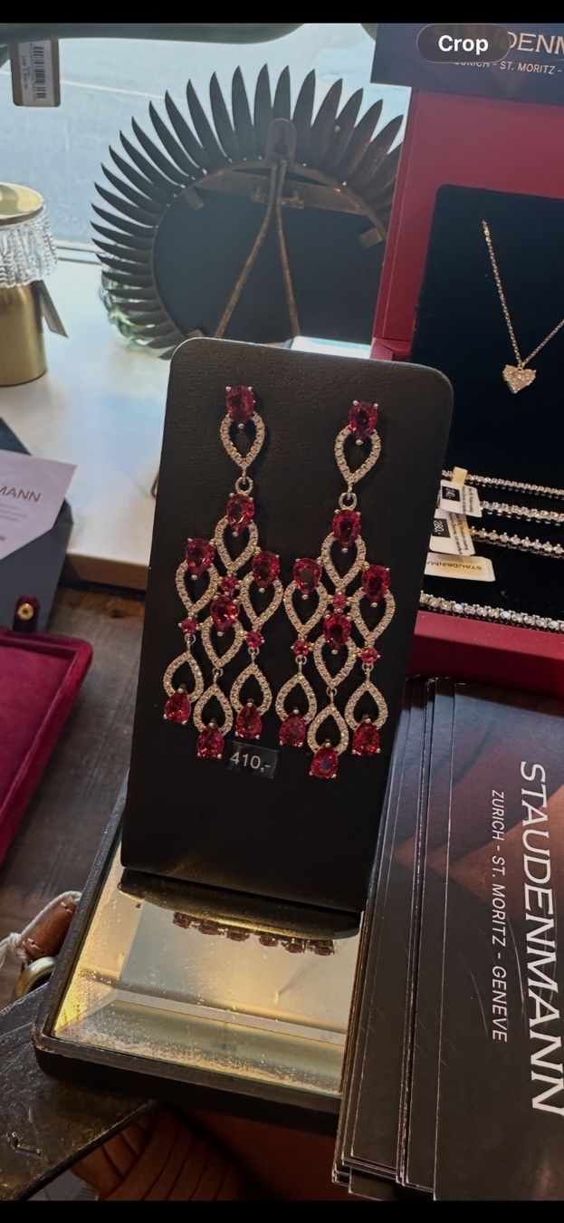 Orecchini pendenti & Orecchini a lobo: Saphire earrings – Nuovo e nell'imballaggio originale da Richterswil venduto da L.Staudenmann 1