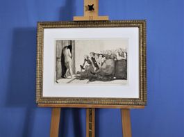 Joseph Uhl 1877-1945, Radierung, "Tanz der Gemeinheit". sig.