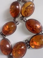 Bracelet Vintage 925 et Ambre Naturel de la Baltique 15g18cm