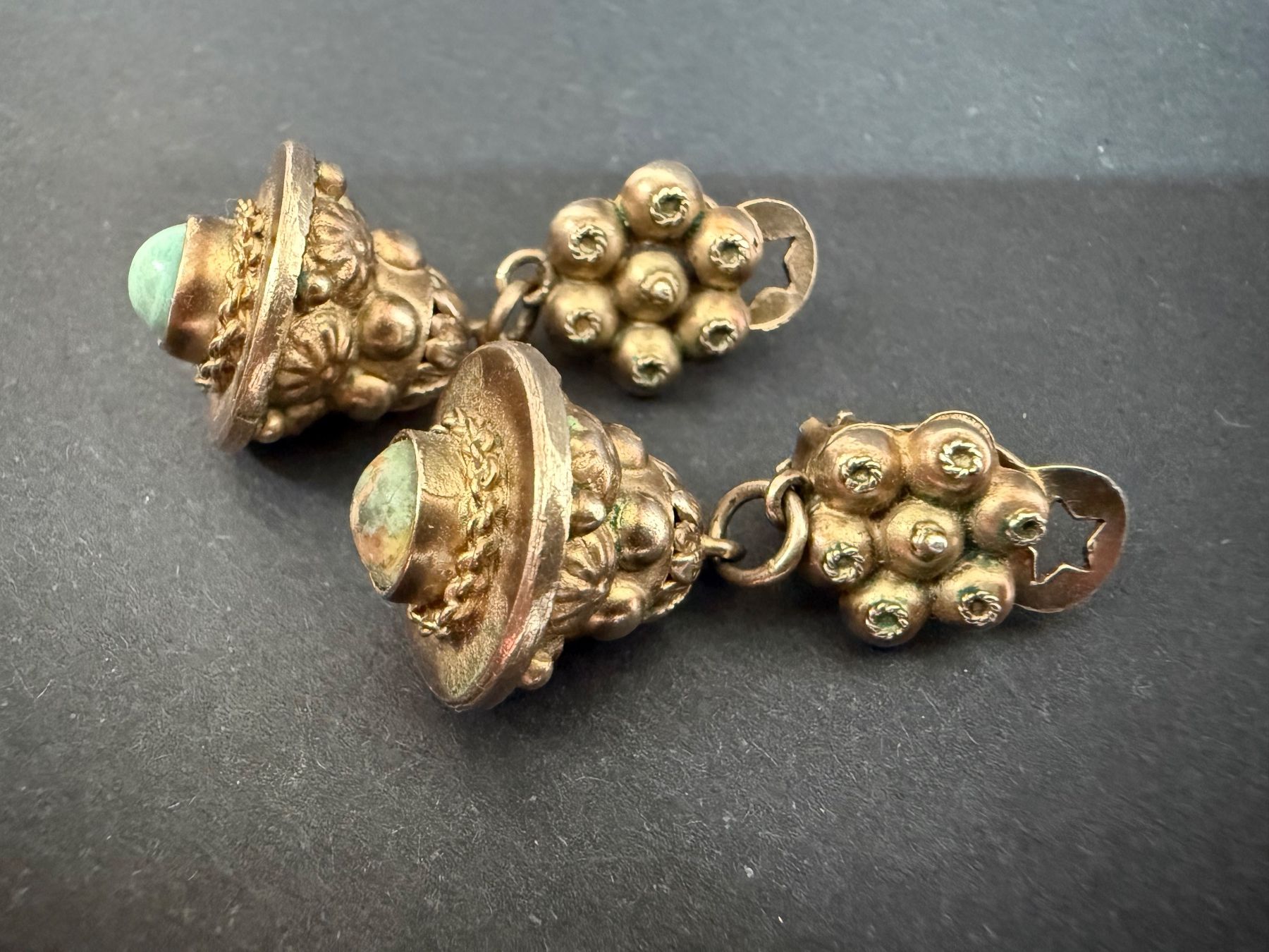 Boucles d'oreille: Vintage Ohrclips mit Türkis – D'occasion à Spiegel b. Bern par Rogger72 1