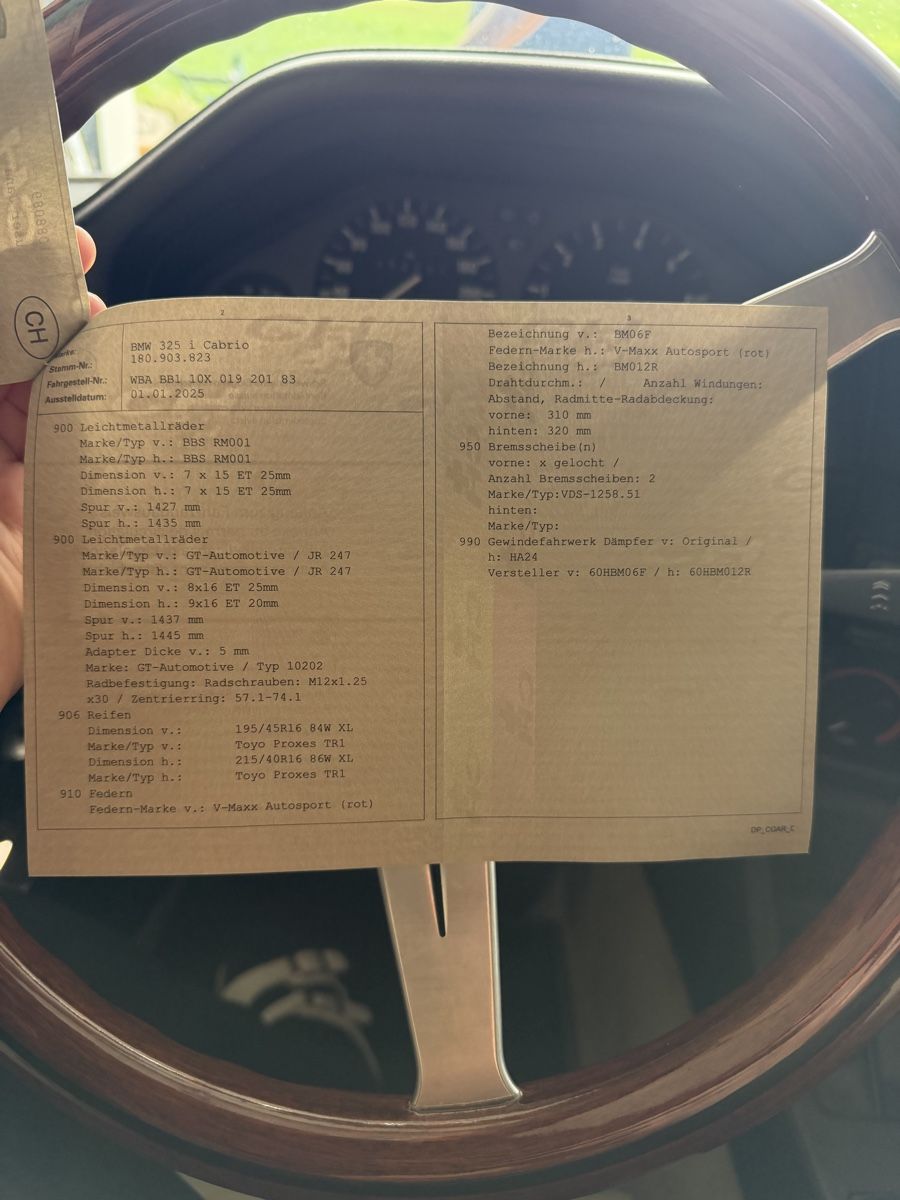 BMW Autos: BMW e30 325i Cabrio  – Gebraucht aus Rümlingen von Secondhand_statt_neu 6