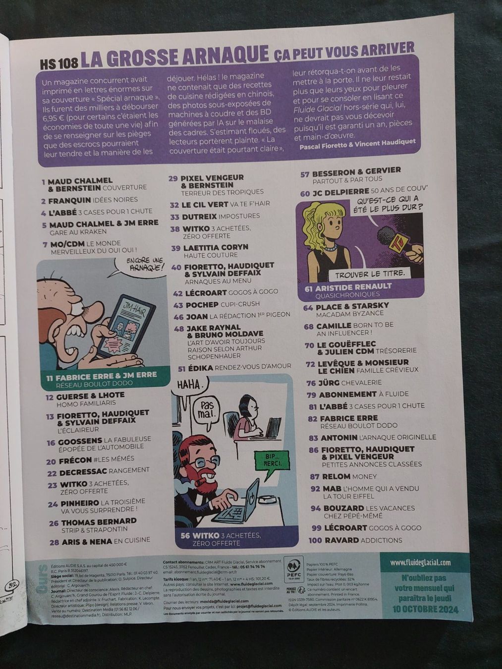 Fumetti: Fluide Glacial HS No 108 Sept. 2024 TBE – Usato da Genève venduto da Blu_BD 2