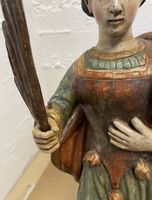 Antike Holzfigur, Statue, Heilige Barbara, Sammlerstück