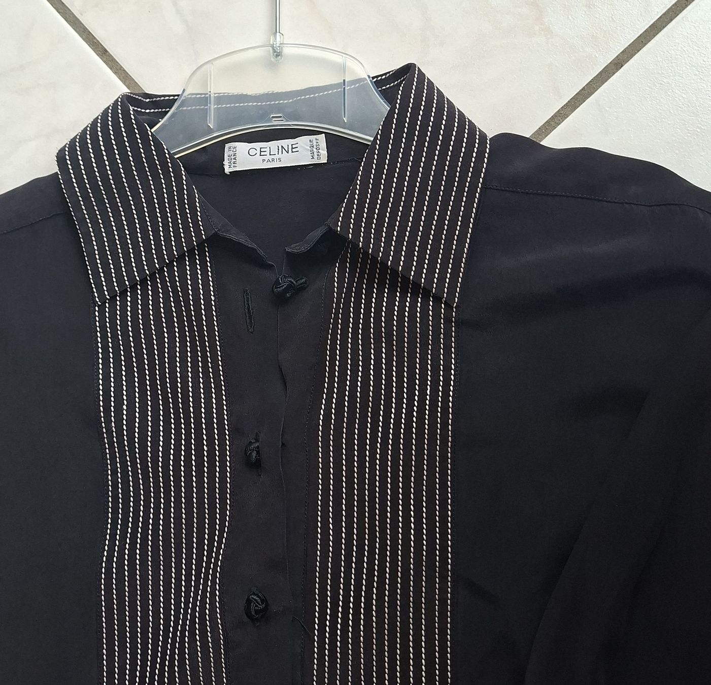 Celine Camicette: rareté Céline noire, soie – Usato da rolle venduto da GG31