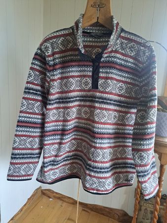 CRAZY FLEECE Troyer Mock Neck 1X XL 44 46 ¼ Trim Fleecepulli
