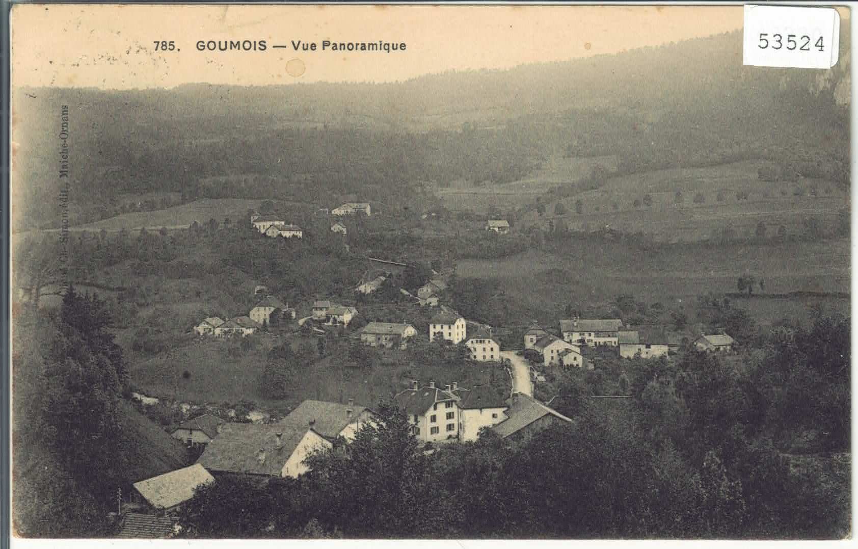 Cartoline postali: Goumois - Vue Panoramique – Usato da Ettingen venduto da Kartenplanet