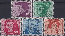 1969, Nr.471-475 "Porträt" mit Ersttags-Vollstempel, toll!