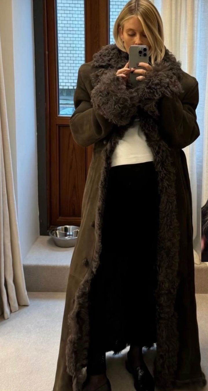Cappotti: Long Suede Shearling belted Coat – Nuovo (secondo la descrizione) da Genève venduto da val_rp9x 2