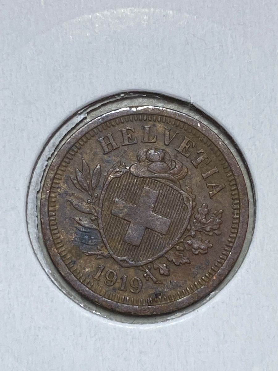 Tutti le monete: CH - 1 centime - 1919 – Usato da Payerne venduto da Mike1682 1