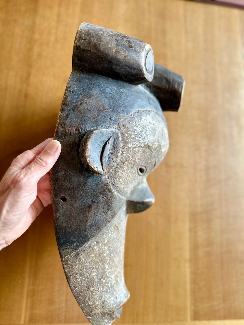 Internationale Kunst: Grosse afrikanische Holzmaske – Gabun / Fang-Stil – 43 cm – Gebraucht aus Zürich von hanvil100 1