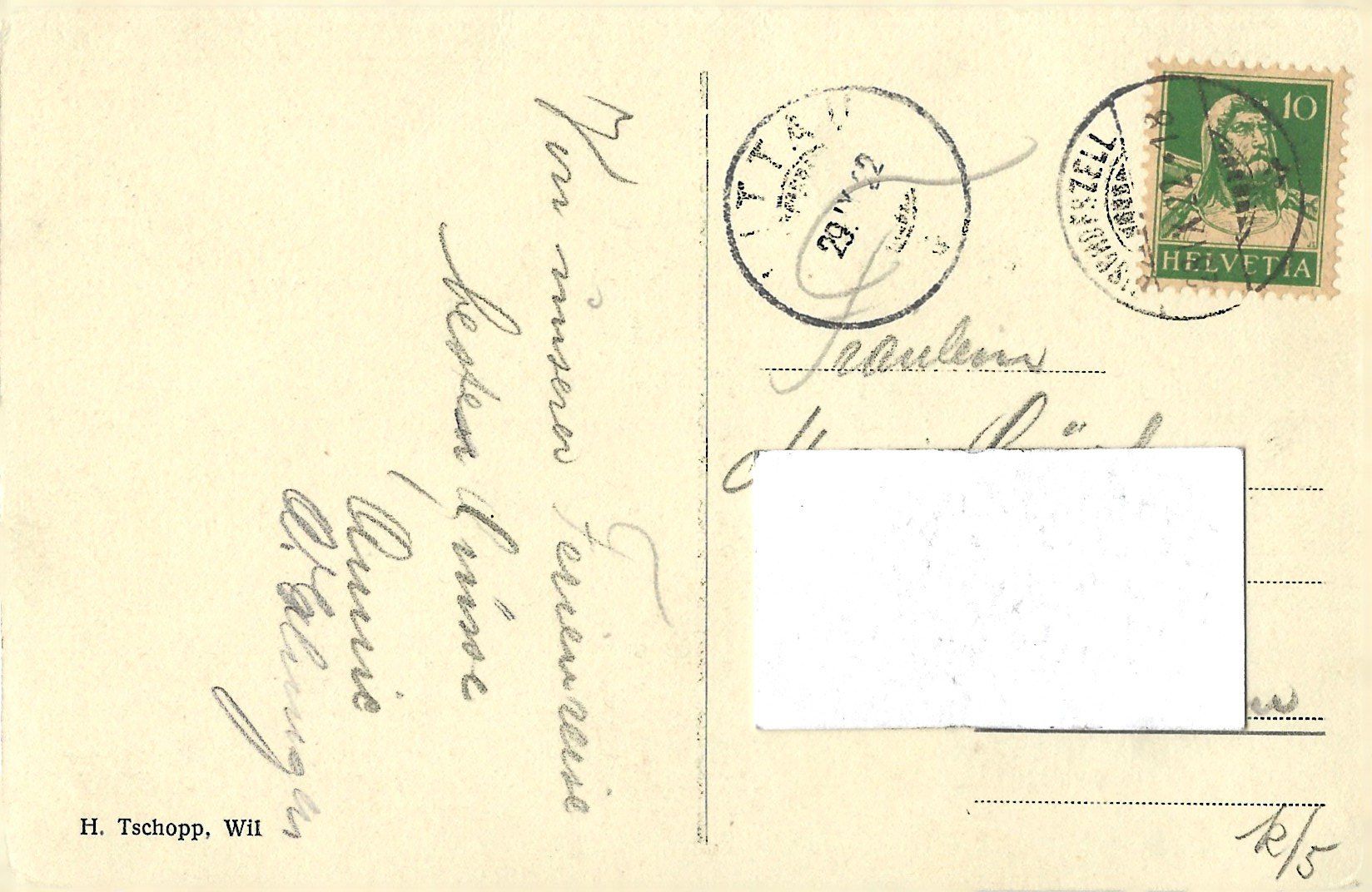 Cartes postales: GUTSWIRTSCHAFT   RIETHÜSLI .   E.  GARTENMANN – D'occasion à Bütschwil par Jackson1A 1