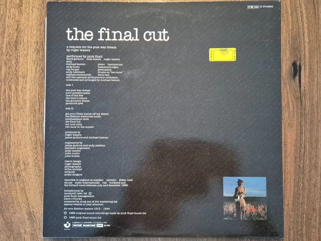 Dischi in vinile: Pink Floyd  - The Final Cut Vinyl – Usato da Emmenbrücke venduto da eneredi 2